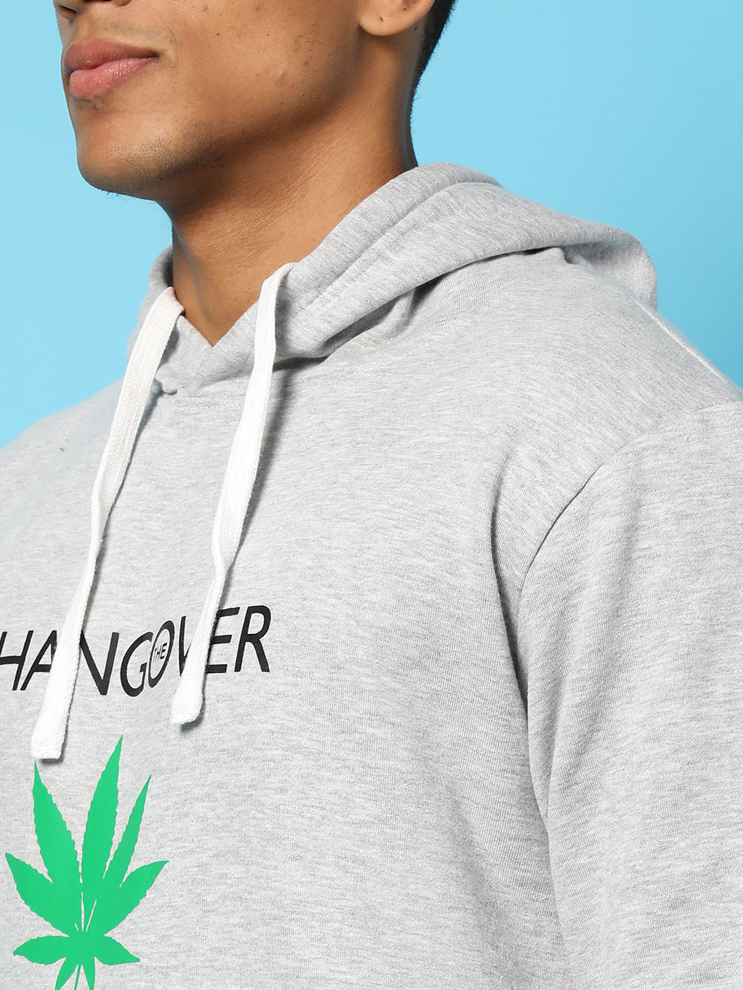 Typography Print Hoodie With Kangaroo Pocket