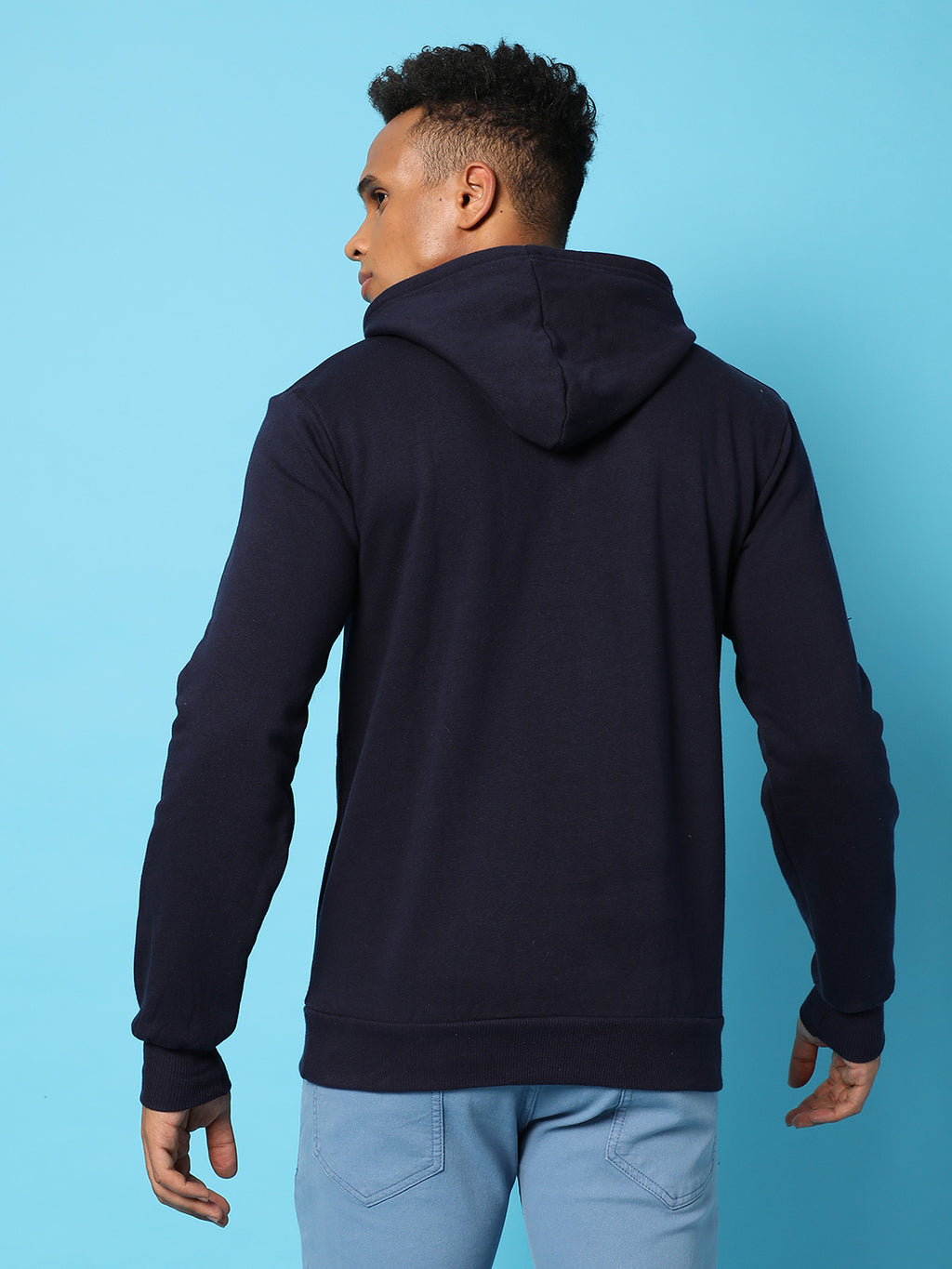 Typography Print Hoodie With Kangaroo Pocket
