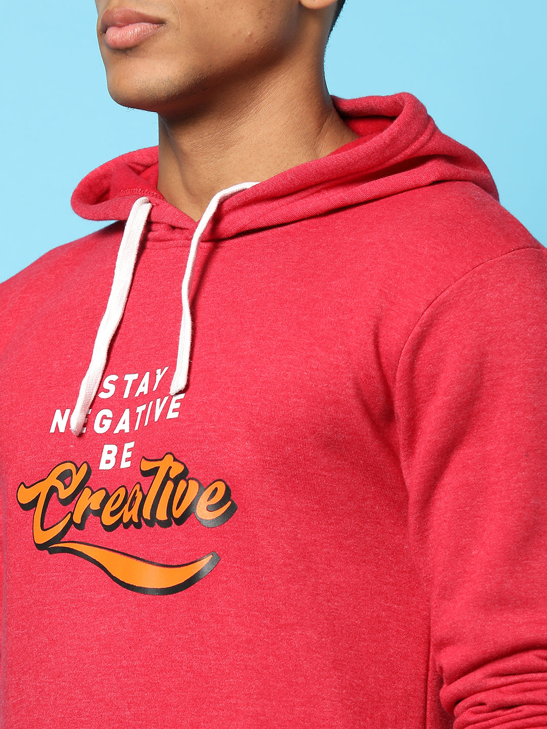 Typography Print Hoodie With Kangaroo Pocket