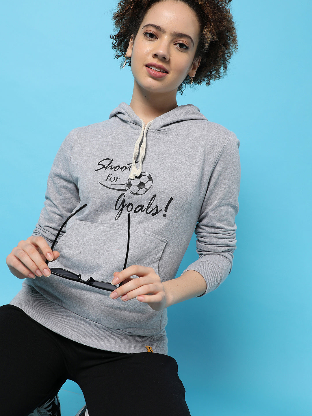 Printed Casual Hooded Sweatshirts