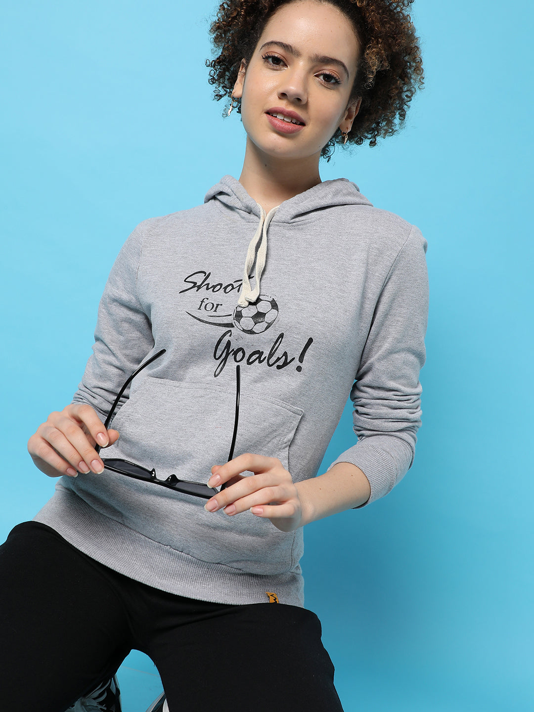 Printed Casual Hooded Sweatshirts