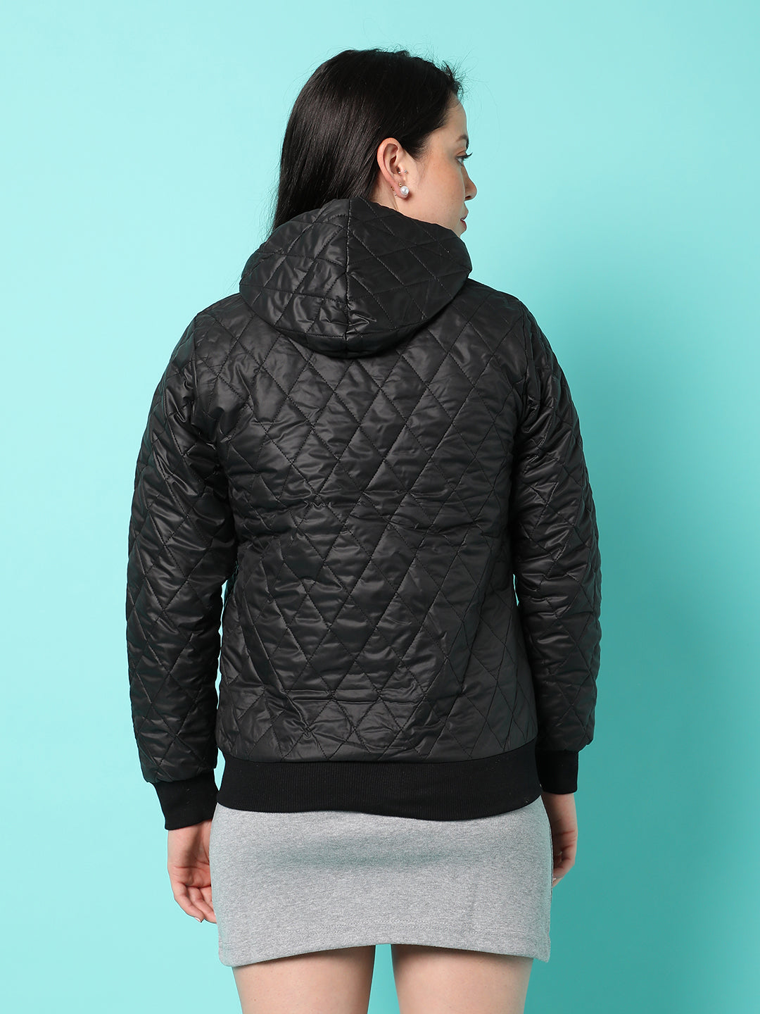 Quilted Puffer Jacket With Zip-Closure