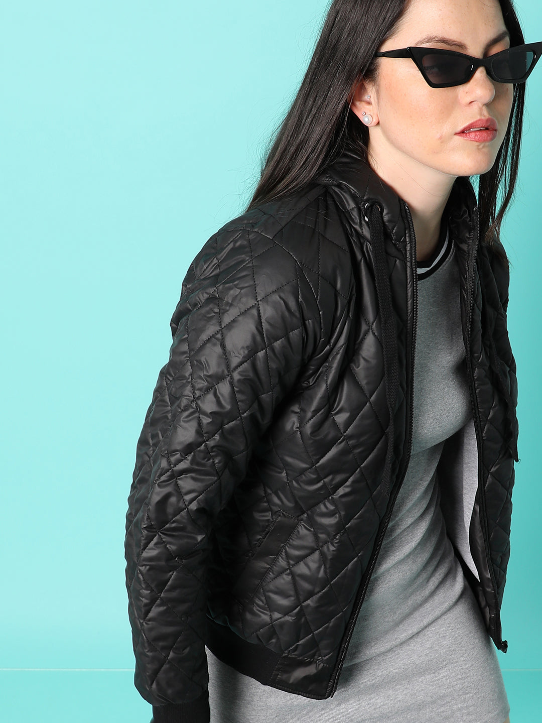 Quilted Puffer Jacket With Zip-Closure