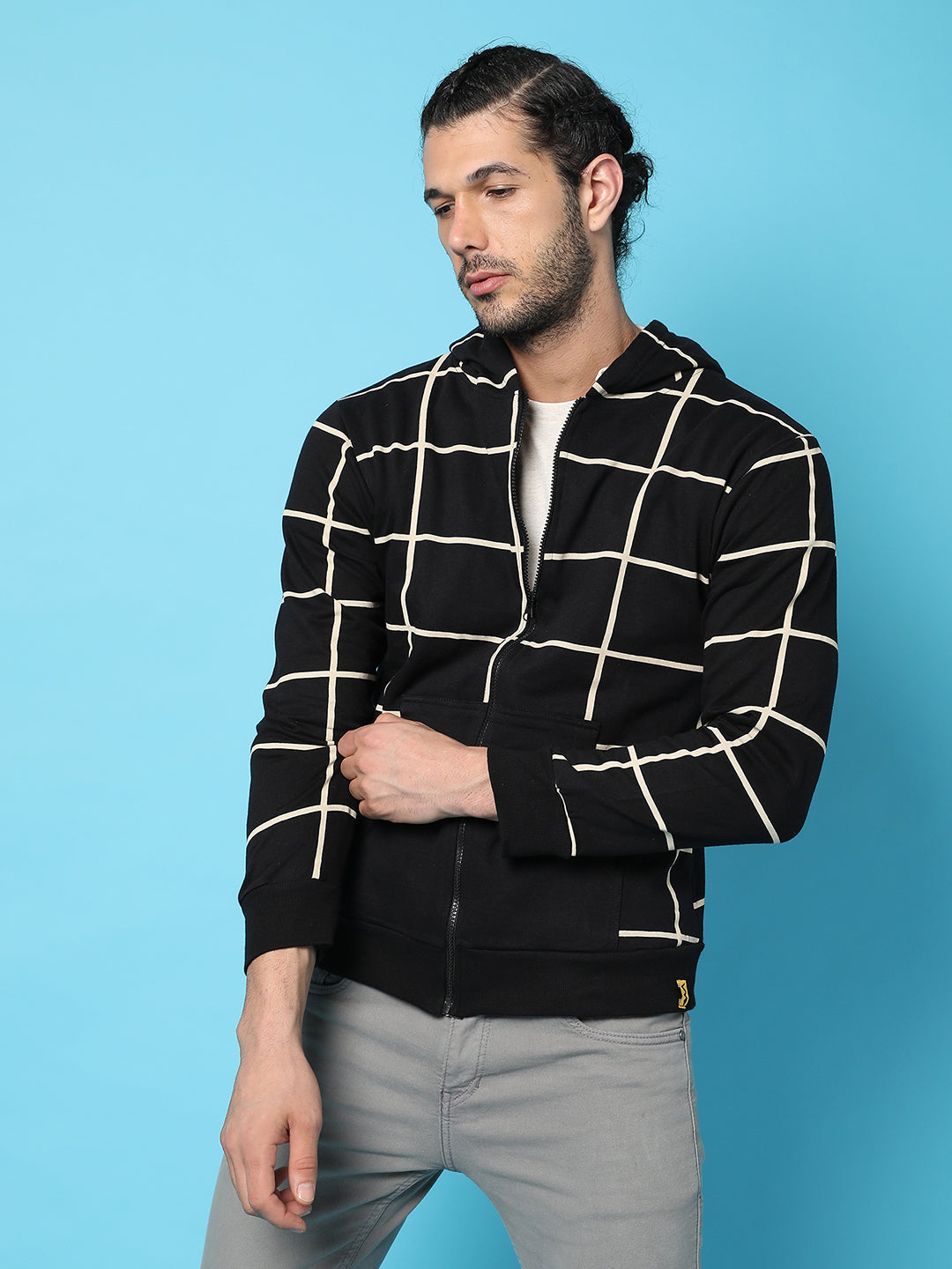 Graph Checks Hoodie With Insert Pocket