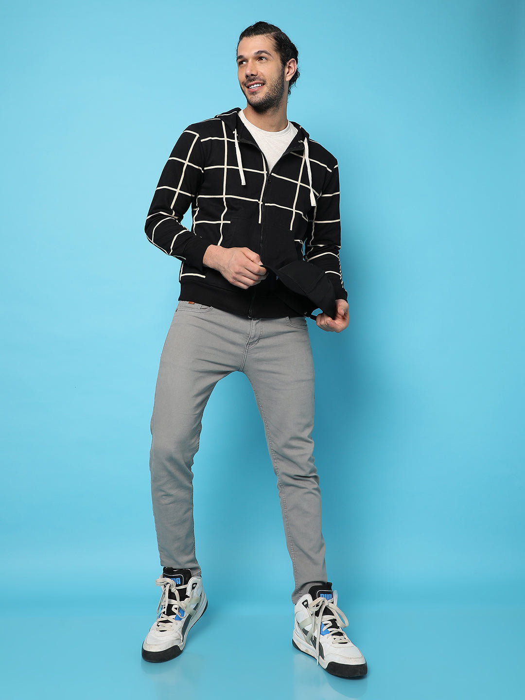 Graph Checks Hoodie With Insert Pocket