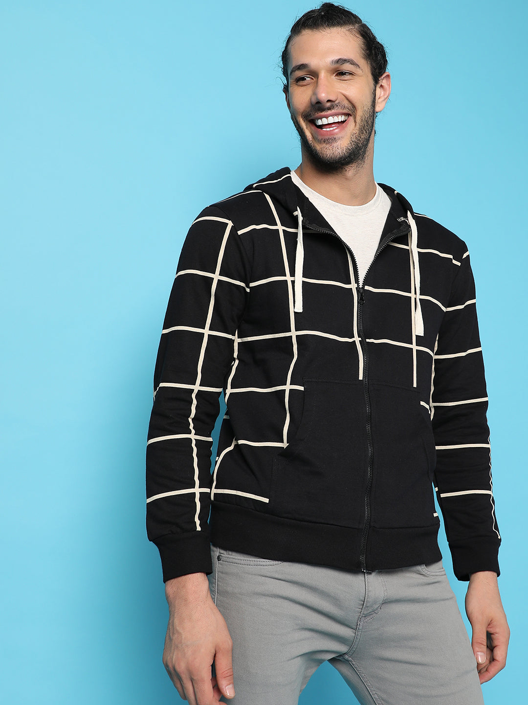 Graph Checks Hoodie With Insert Pocket