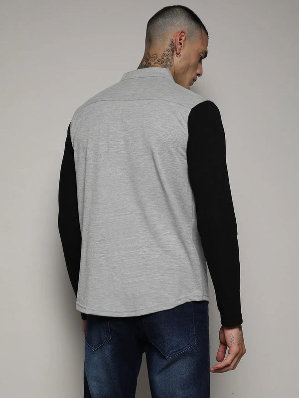 Contrast Sleeve Shirt