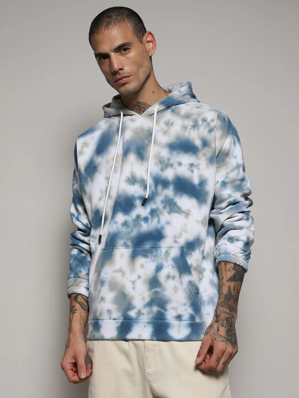 Tie-Dye Oversized Hoodie With Kangaroo Pocket
