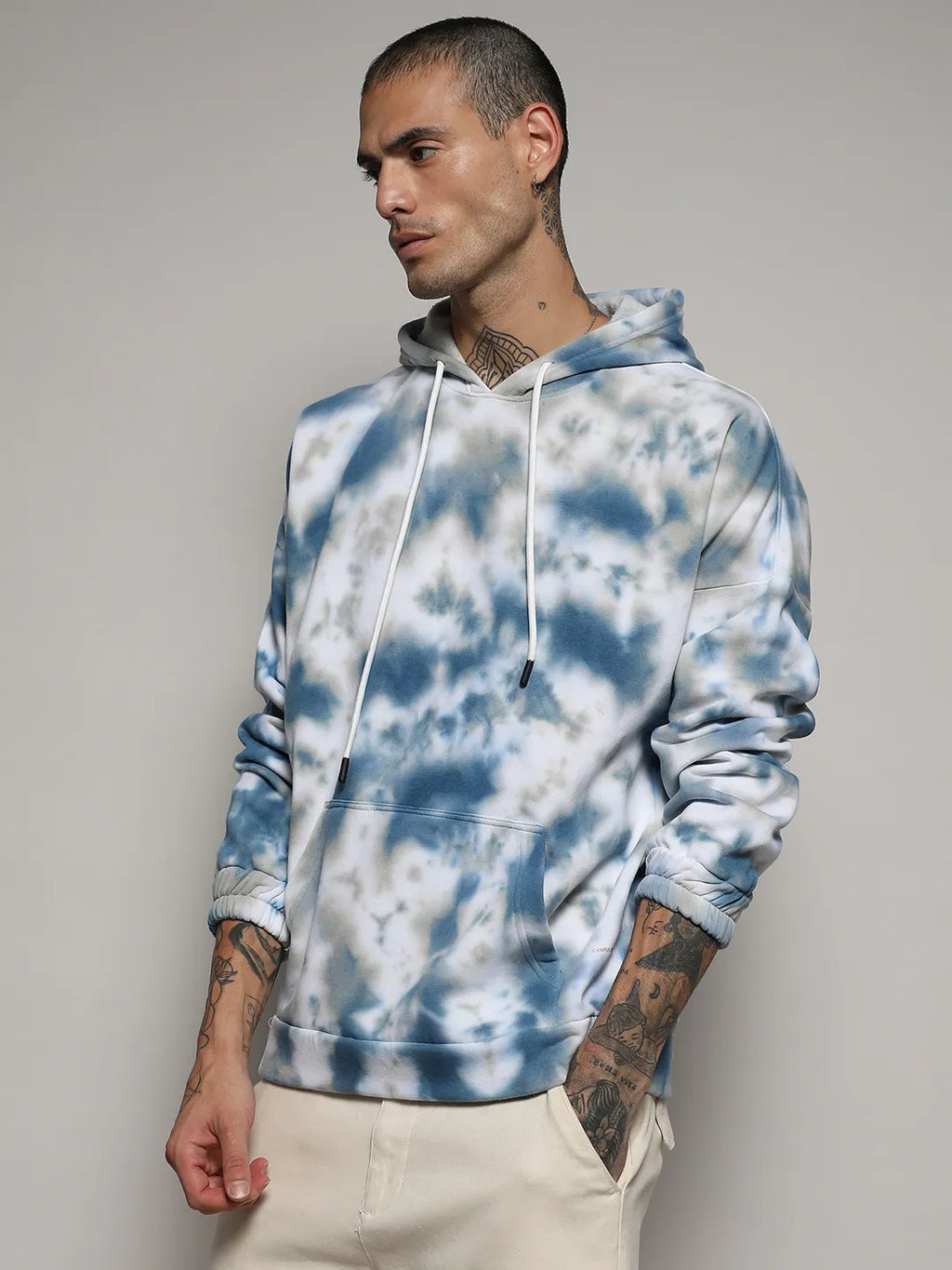 Tie-Dye Oversized Hoodie With Kangaroo Pocket
