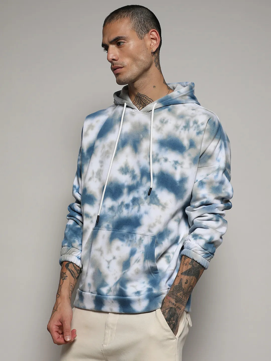 Tie-Dye Oversized Hoodie With Kangaroo Pocket