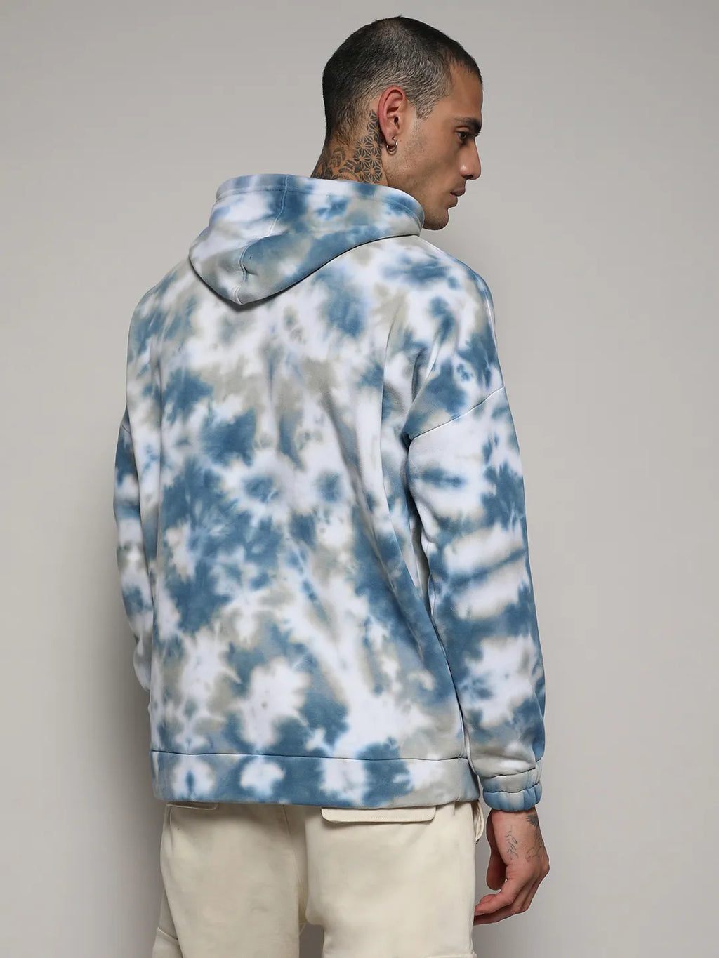 Tie-Dye Oversized Hoodie With Kangaroo Pocket