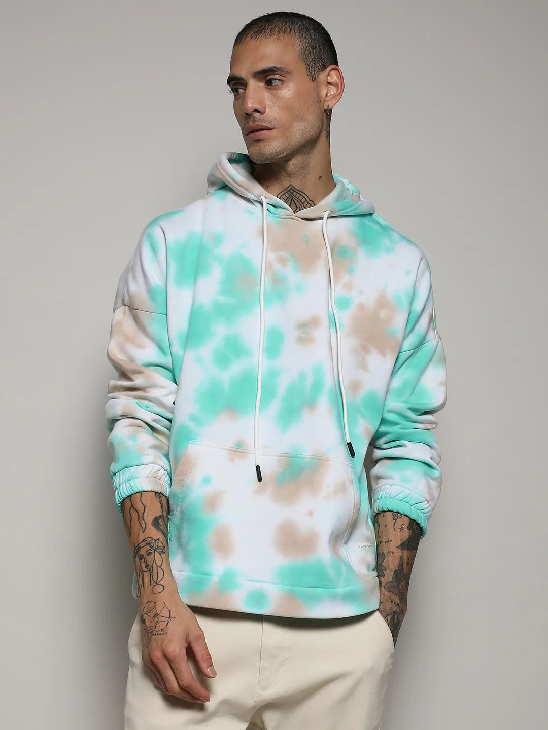 Tie Dye Oversized Hoodie With Kangaroo Pocket