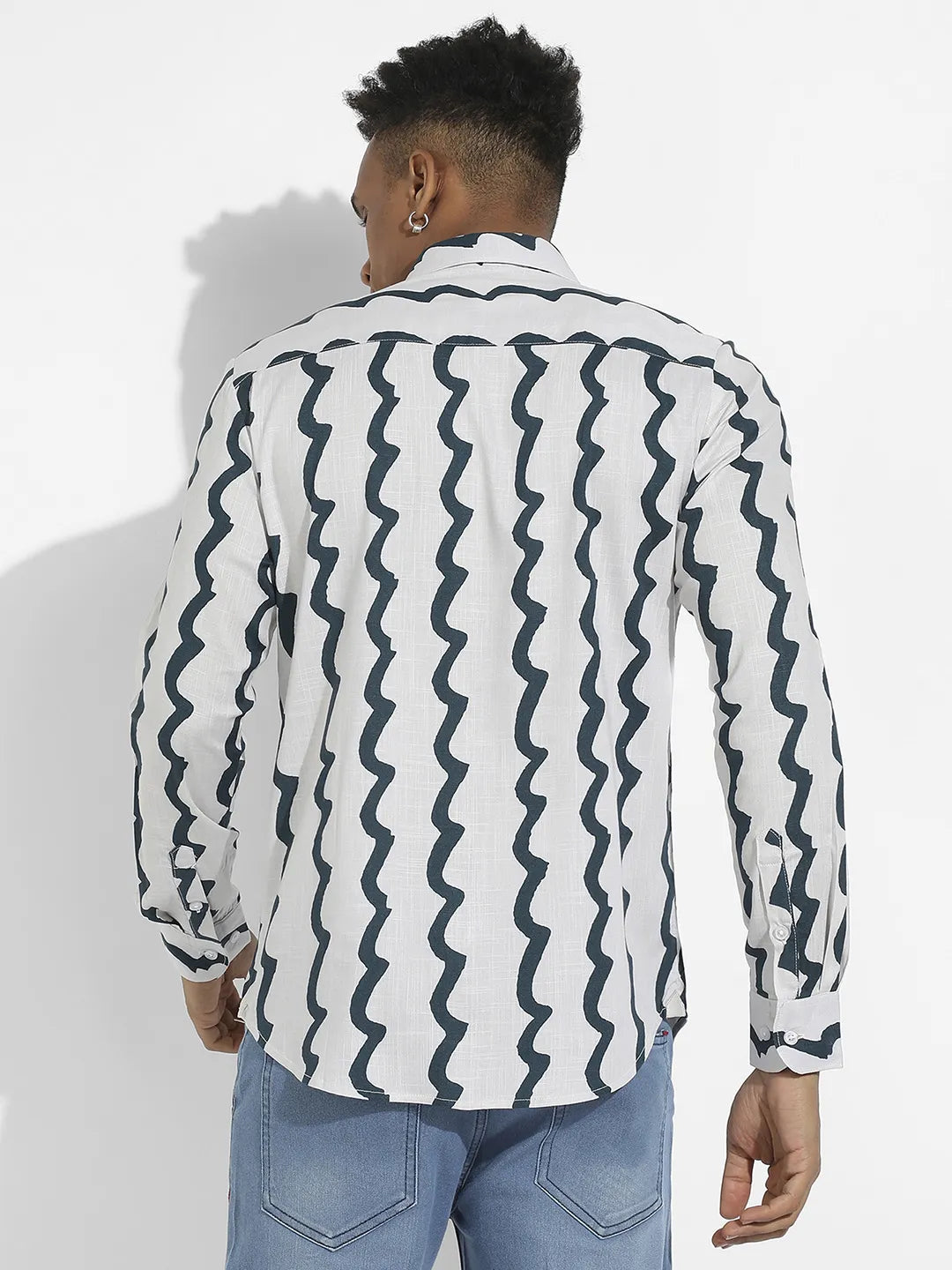 Contrast Paint Lines Shirt