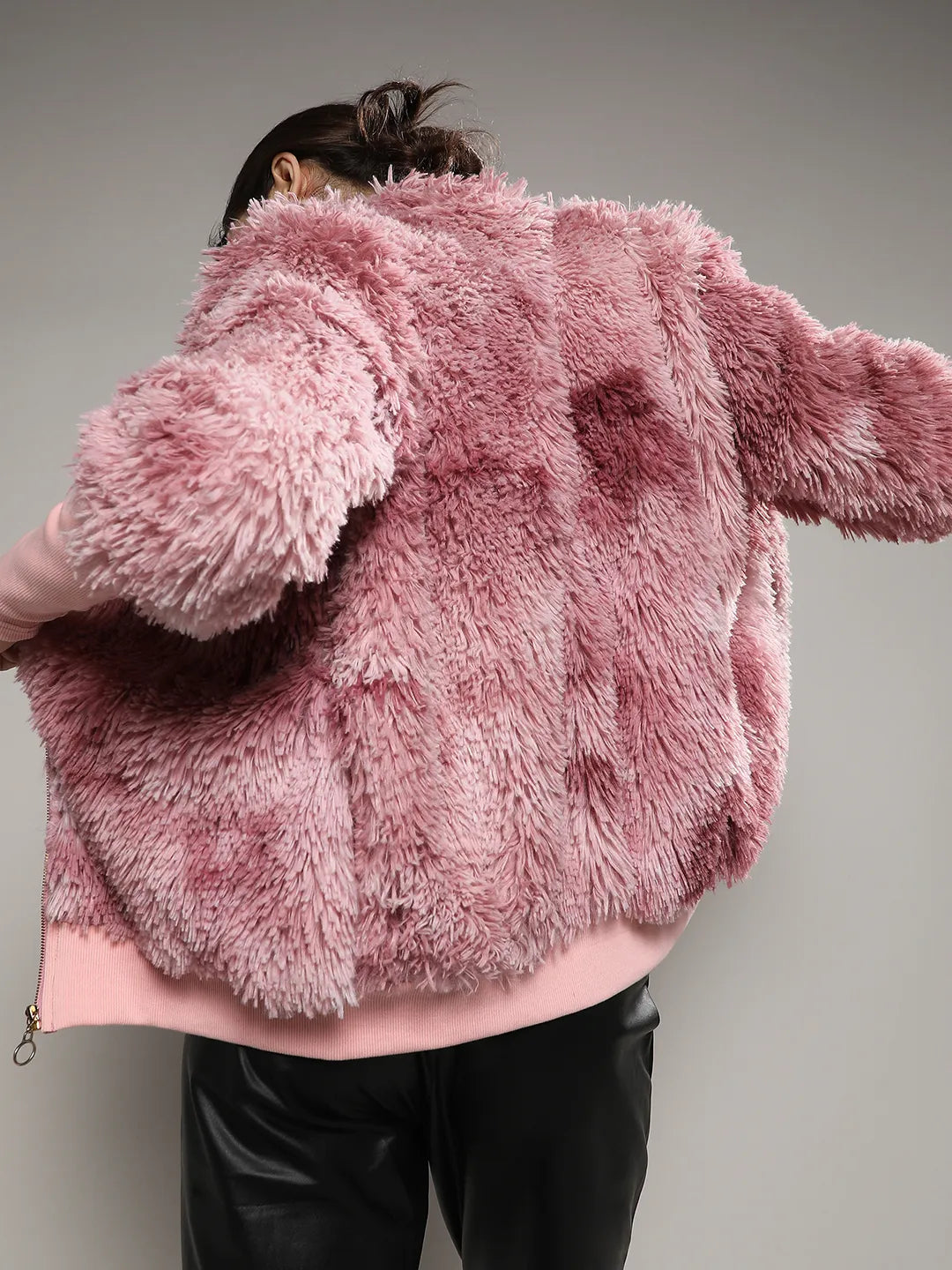 Faded Faux Fur Jacket