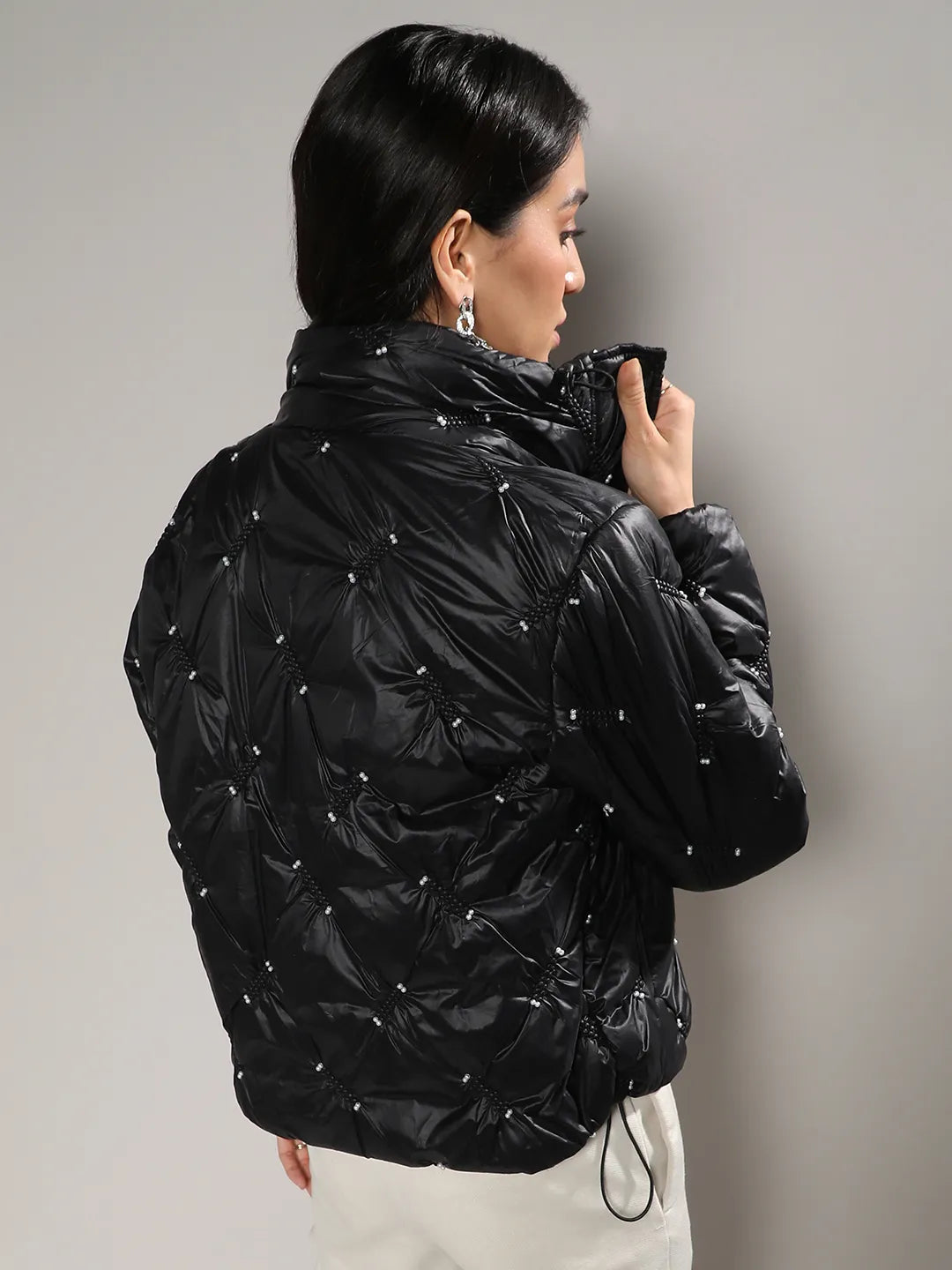 Diamond Quilt Puffler Jacket