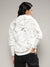 Chalk White Metallic Veined Faux Fur Jacket