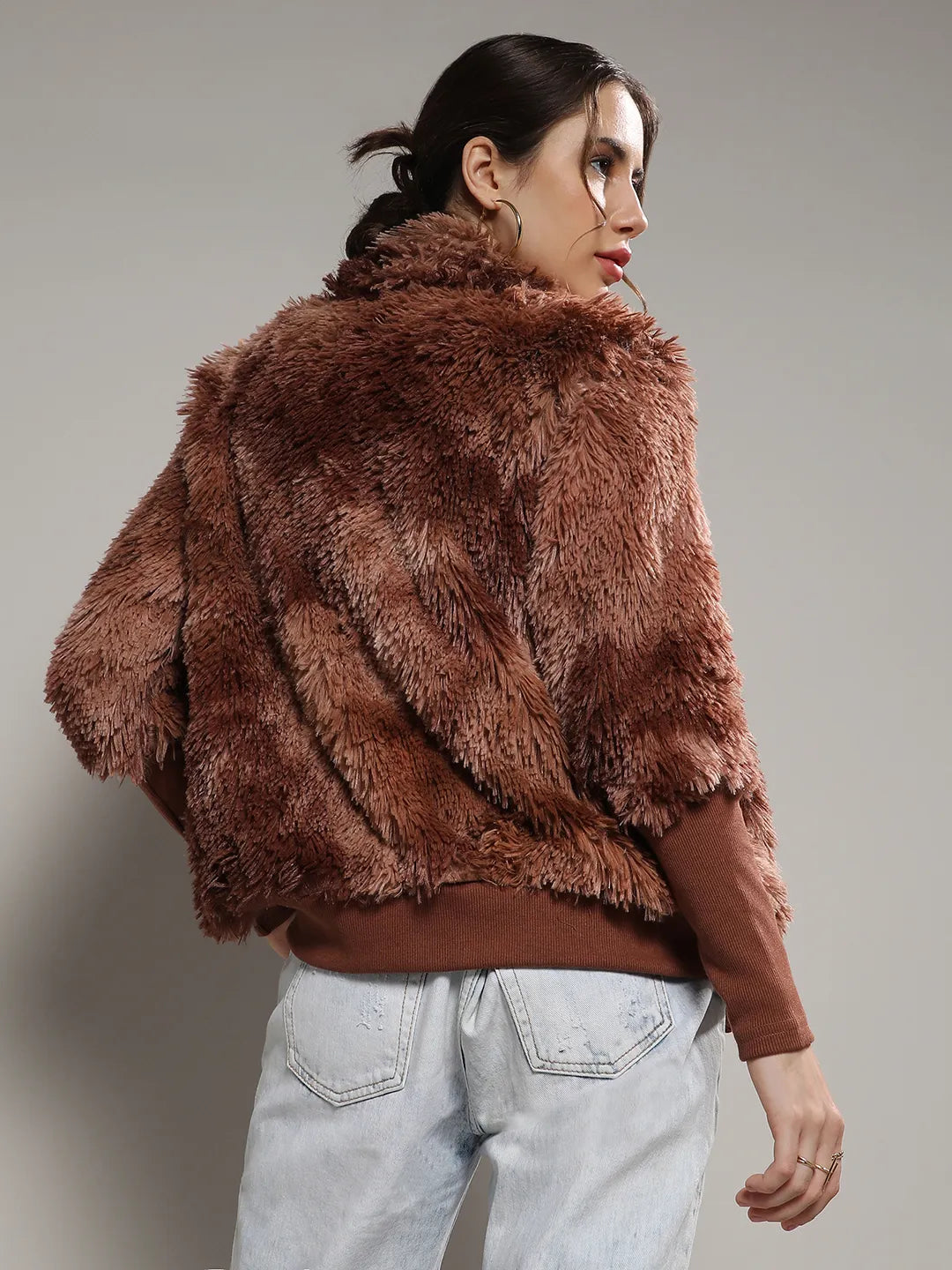 Faded Faux Fur Jacket