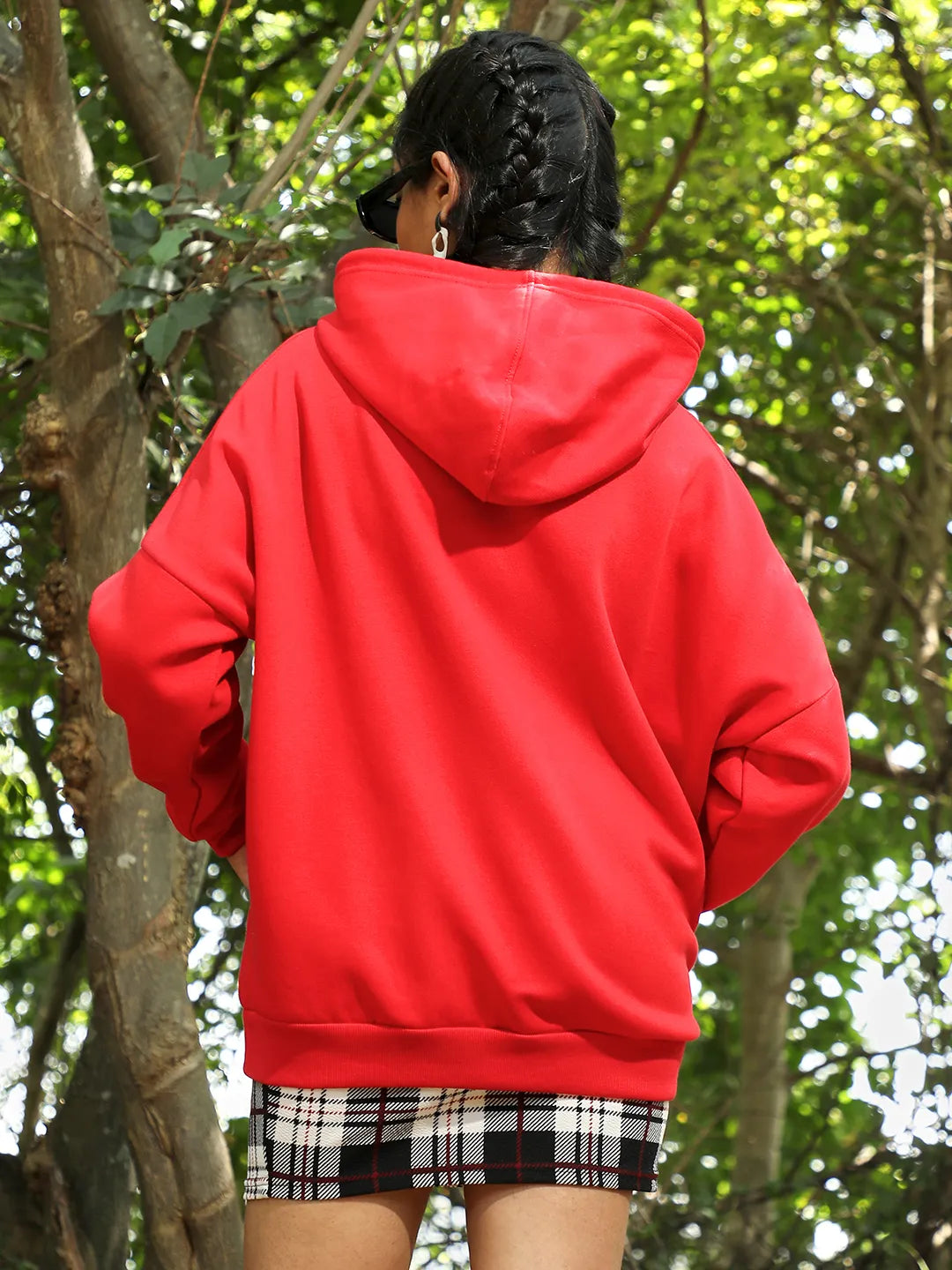 Oversized Basic Hoodie With Kangaroo Pocket