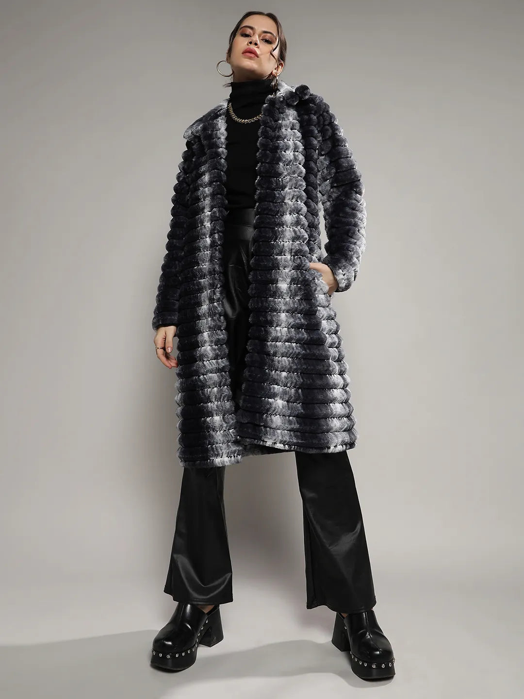 Ombre Ripple Long Coat