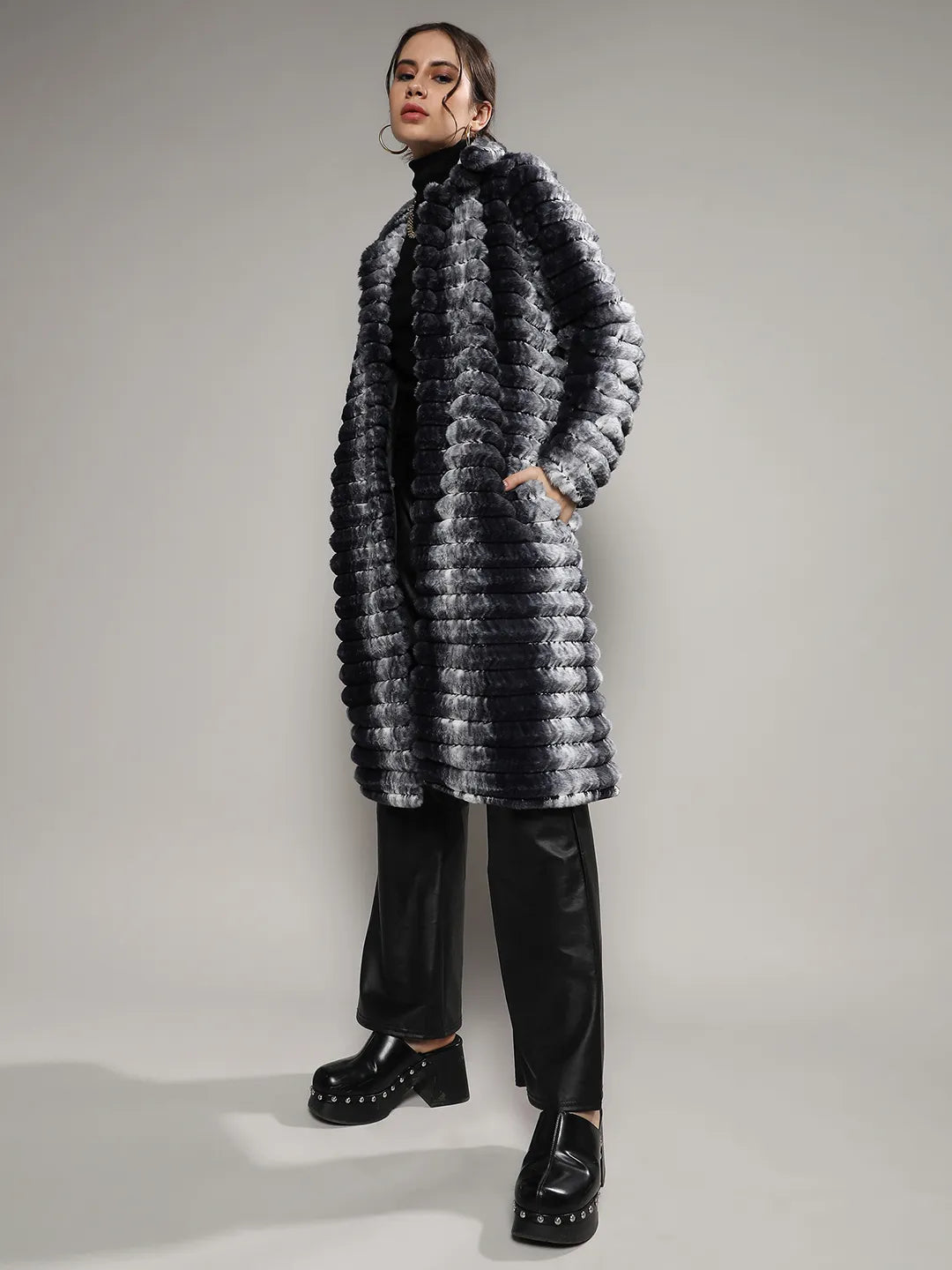 Ombre Ripple Long Coat