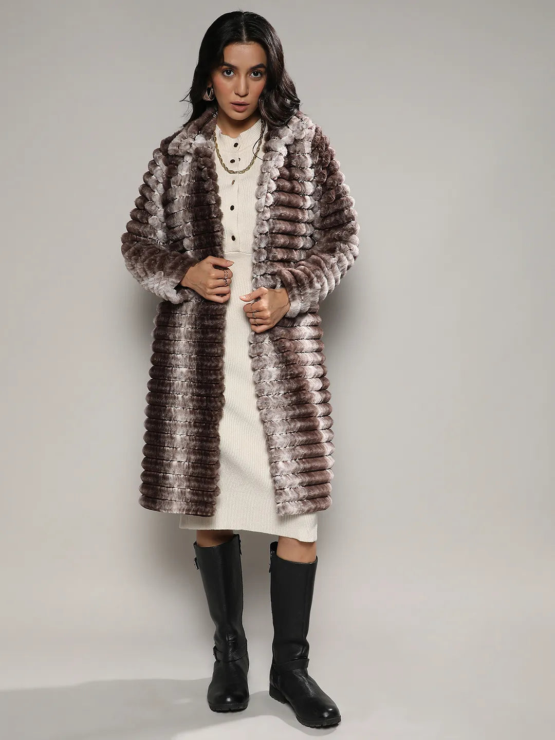 Ombre Ripple Long Coat