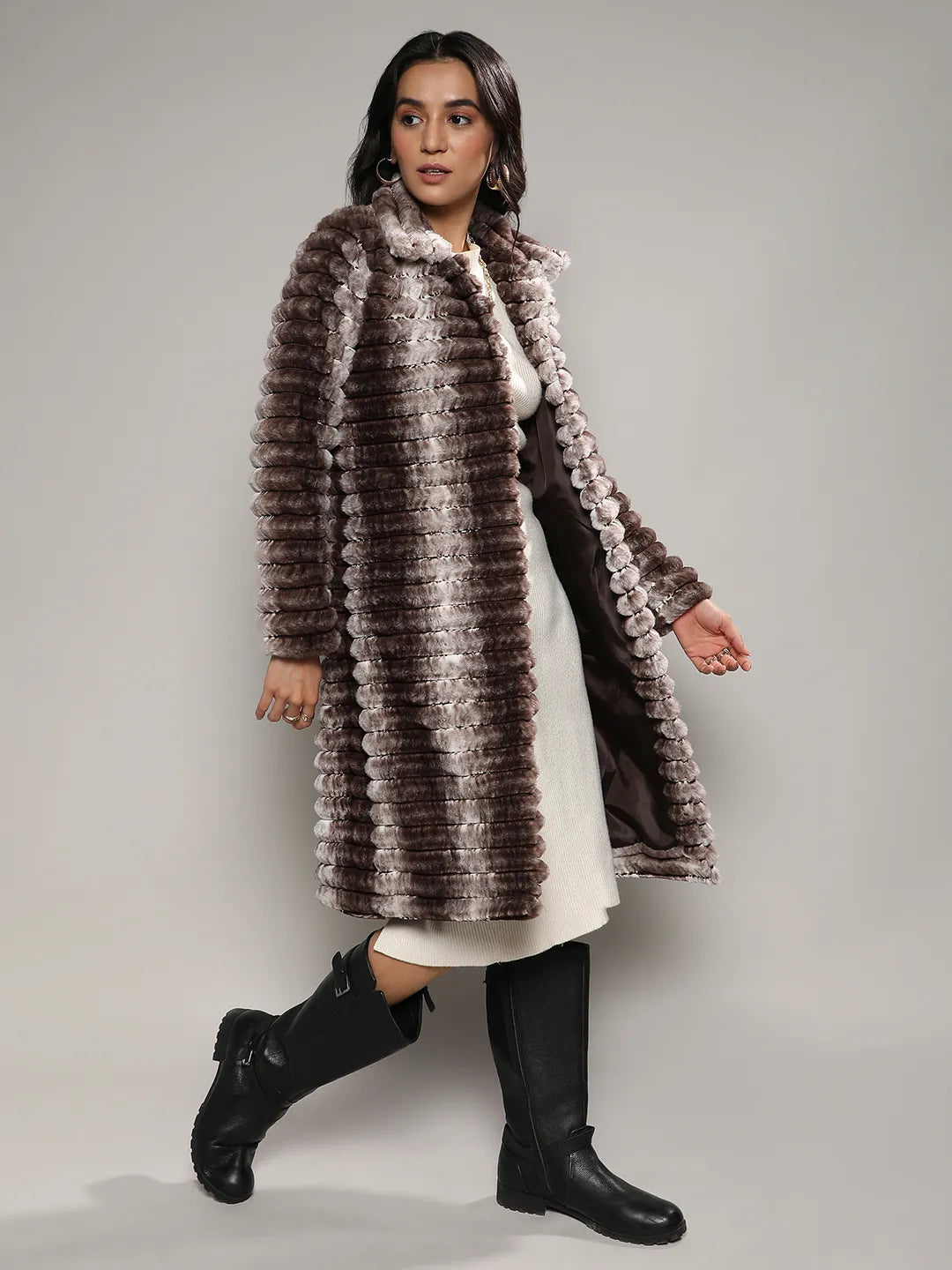 Ombre Ripple Long Coat