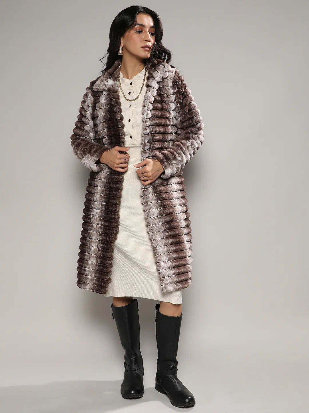 Ombre Ripple Long Coat