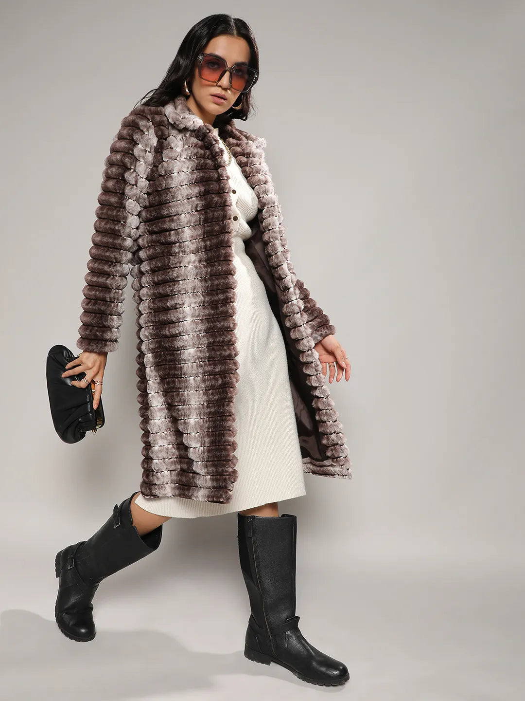 Ombre Ripple Long Coat