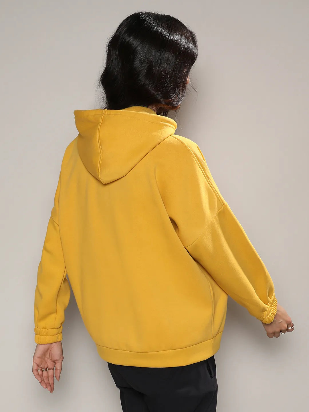 Oversized Basic Hoodie With Kangaroo Pocket