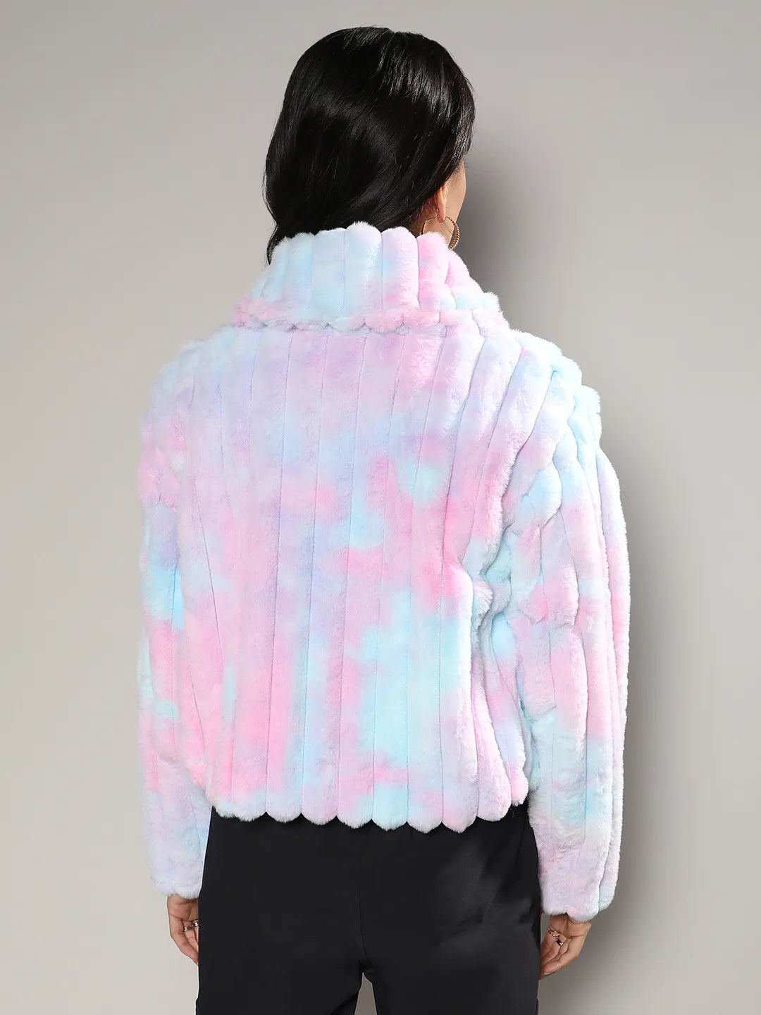 Bubblegum Ripple Faux Fur Jacket