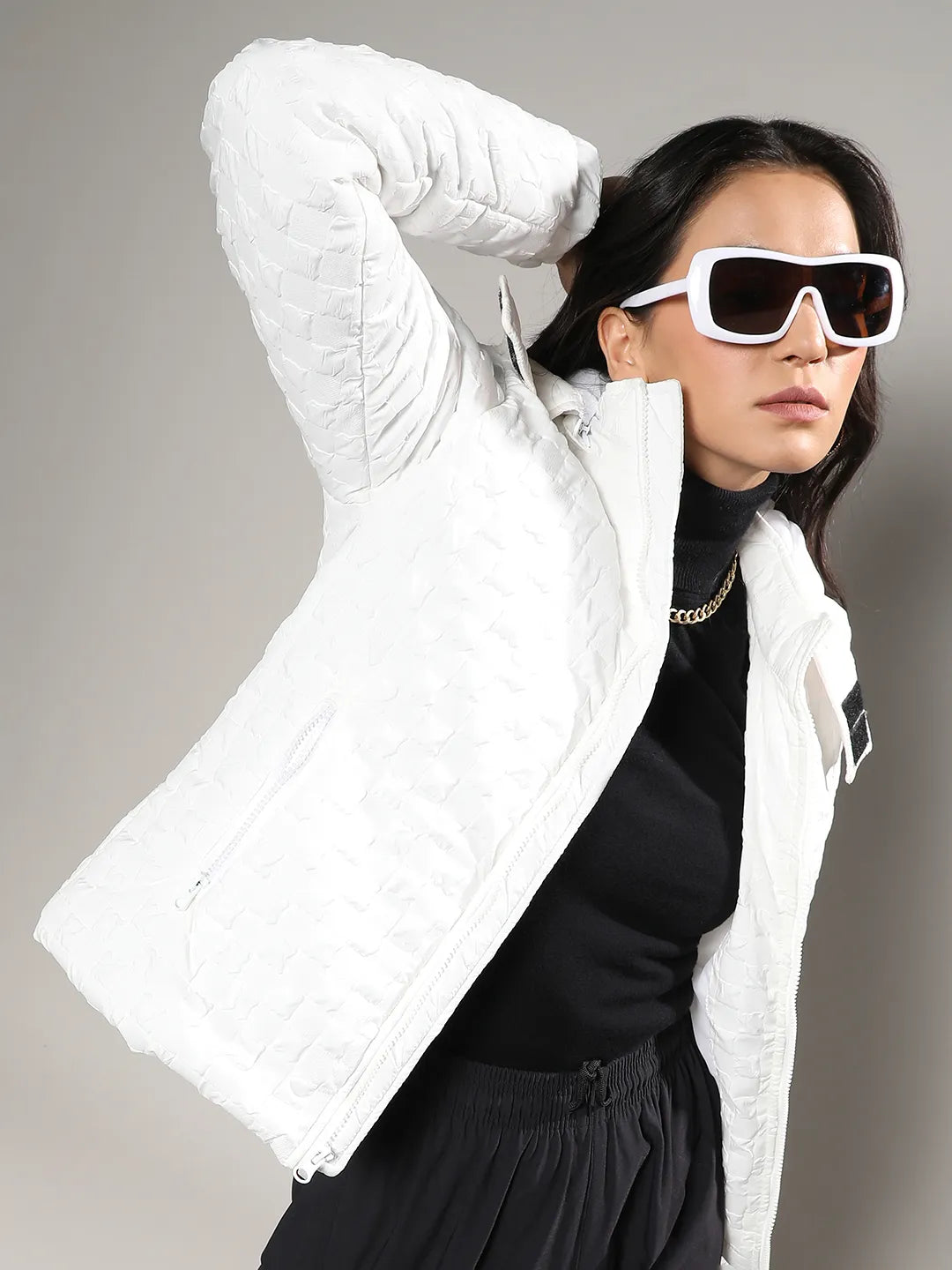 Buffallo Check Quilted Puffer Jacket