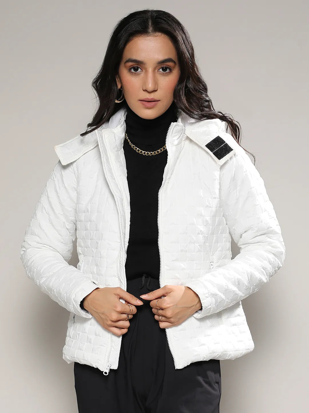 Buffallo Check Quilted Puffer Jacket